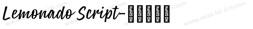 Lemonado Script字体转换